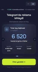 Telegram'da reklama — 900 000 so'mdan, to'g'ridan-to'g'ri
