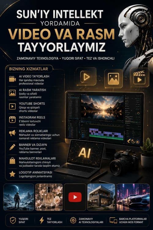Sun'iy Intellektda Video va Reklama Yasash