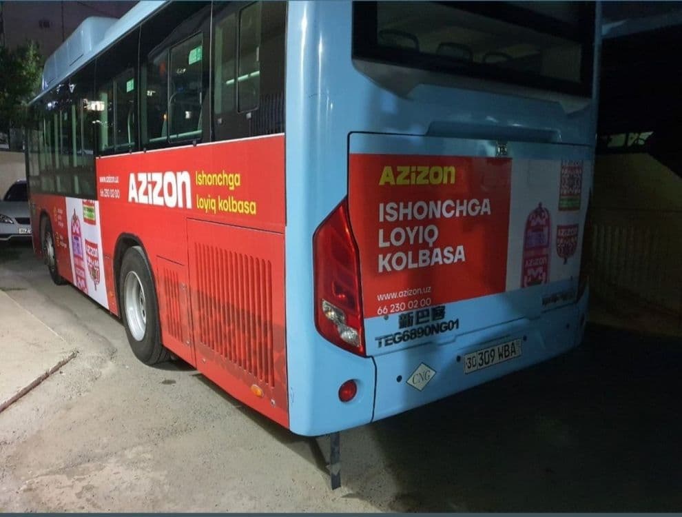 Isuzu avto'buslarda reklama — 8