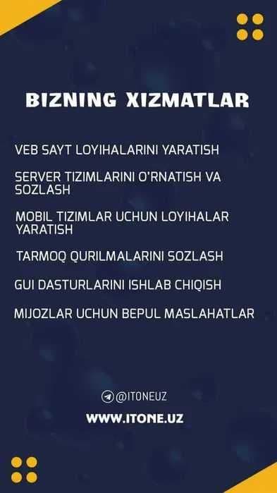 ITOne UZ - Sizga IT xizmatlarini taqdim etadi — 2