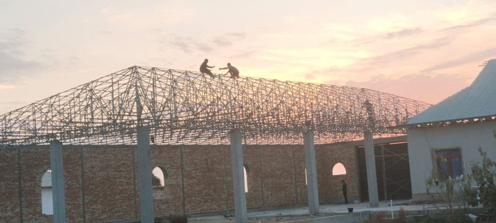 Иморат том кисмини ферма билар ёпамиз парник навес хам киламиз — 3