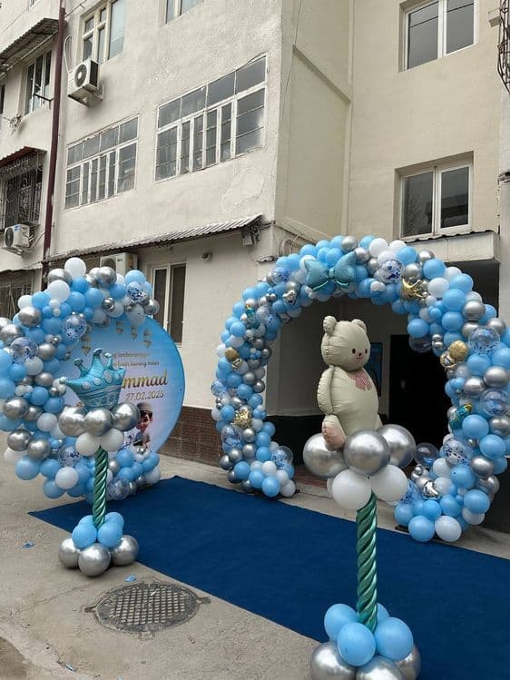 Oformileniya Toshkent shar bilan bezatish chaqaloq olib chiqish ayiqla — 8