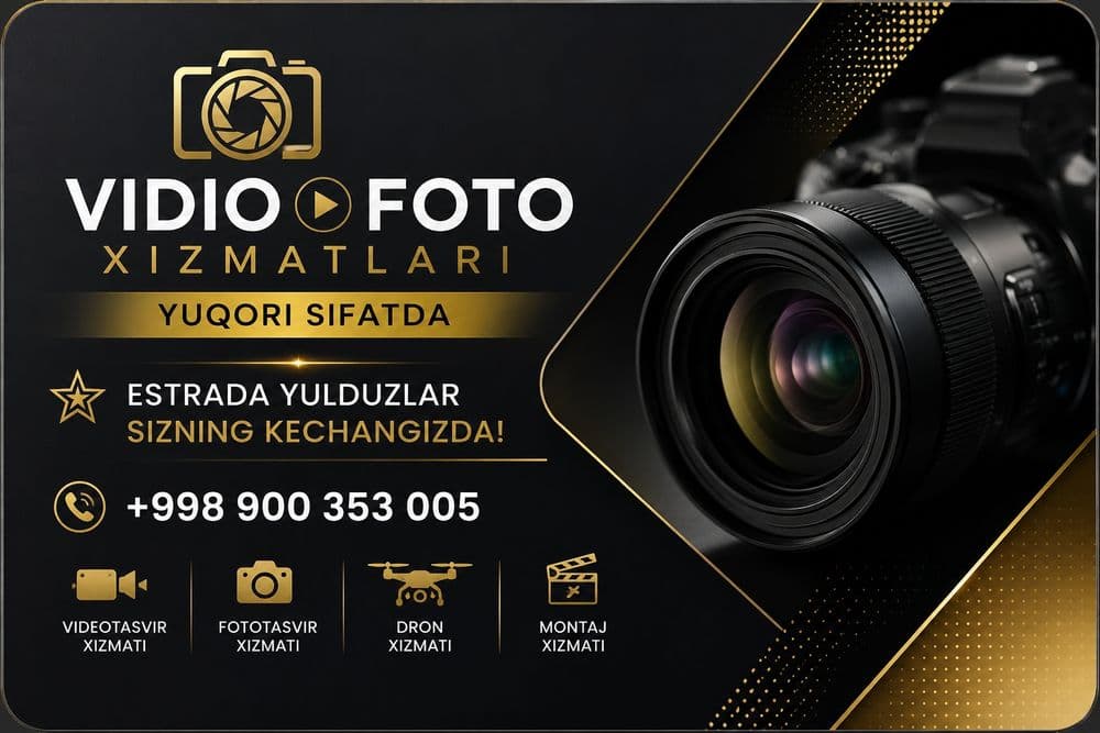 Vidio foto xizmatlari yuqori sifatda