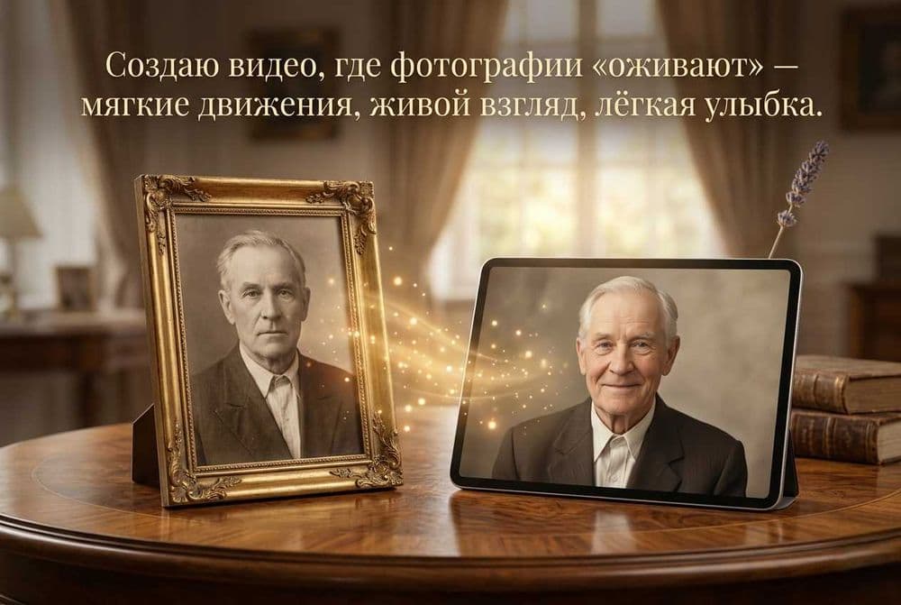Ожившее фото — трогательный подарок до слёз. — 2