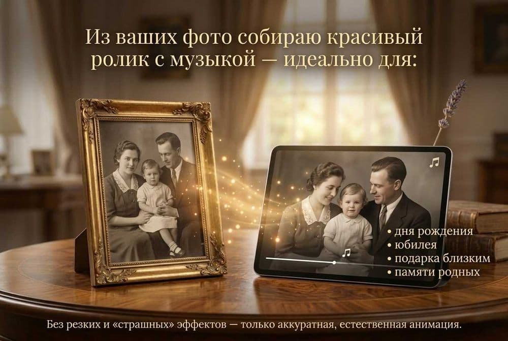 Ожившее фото — трогательный подарок до слёз. — 3
