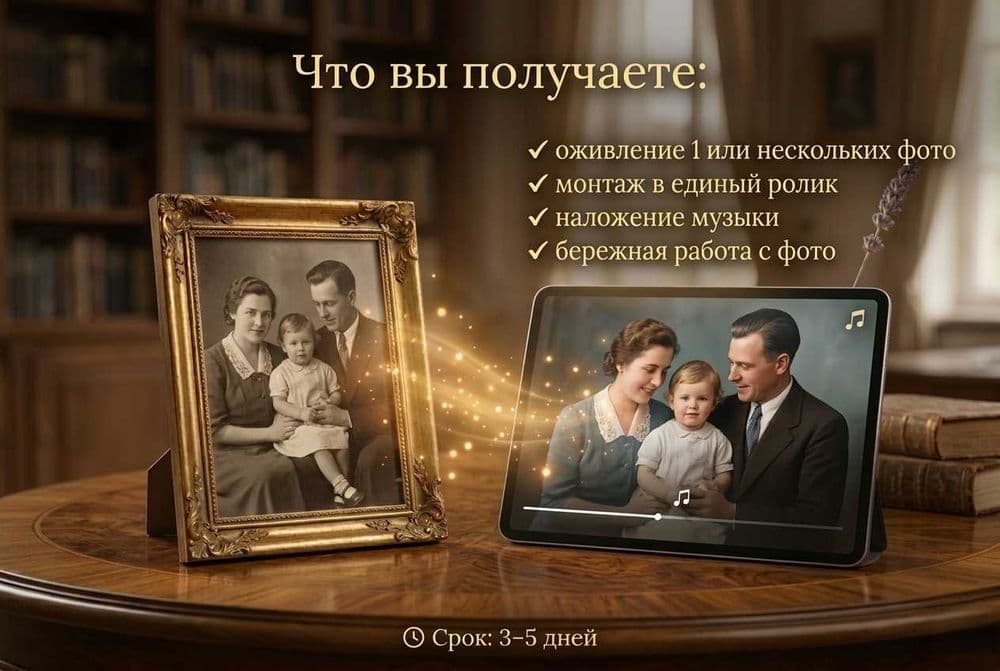 Ожившее фото — трогательный подарок до слёз. — 4