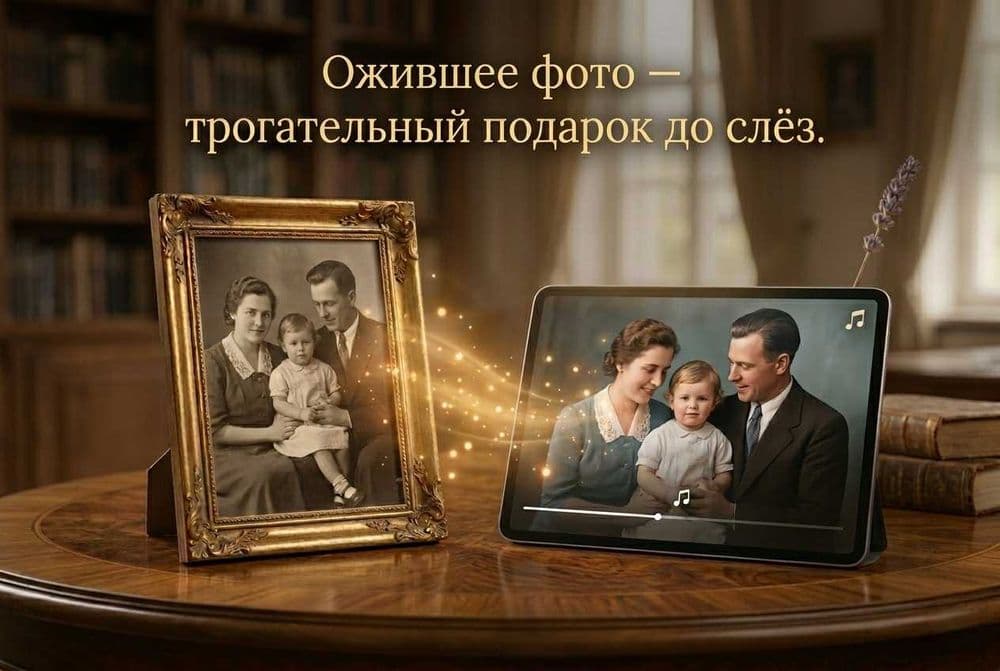 Ожившее фото — трогательный подарок до слёз. — 5