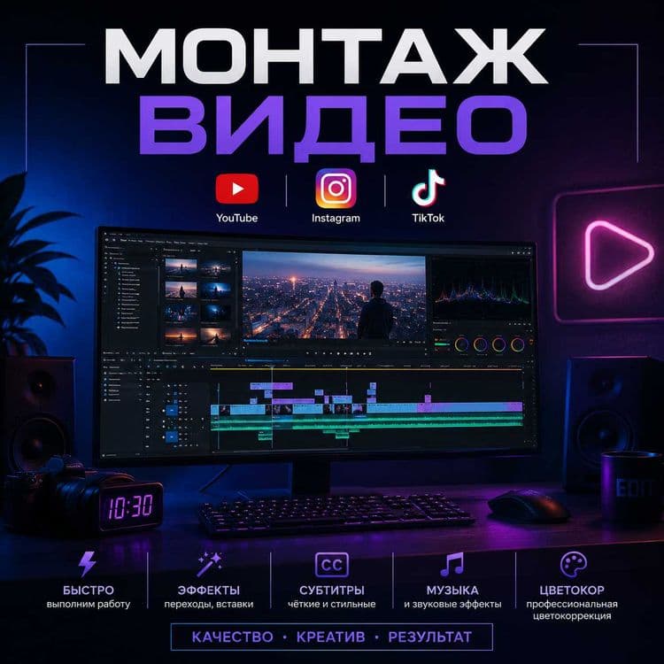 Монтаж видео для YouTube, TikTok, Shorts и многое другое. — 1