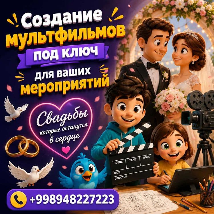 Мультфильм на свадьбу  Love Story  Подарок на юбилей  История компании — 2
