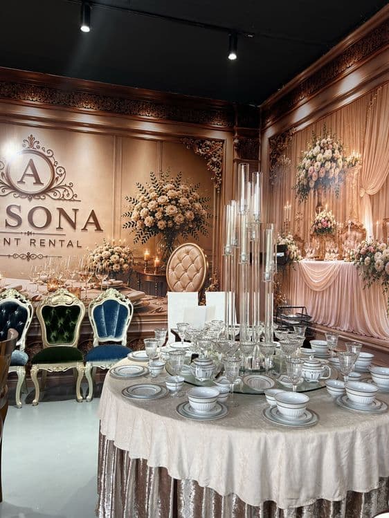 ‘’Afsona event rental,, стол, стул, посуда в аренду