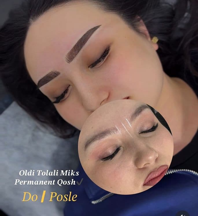 AKSIYA!!! Microblading naturalniy qosh tolalari,  permanent lab,  бров — 4