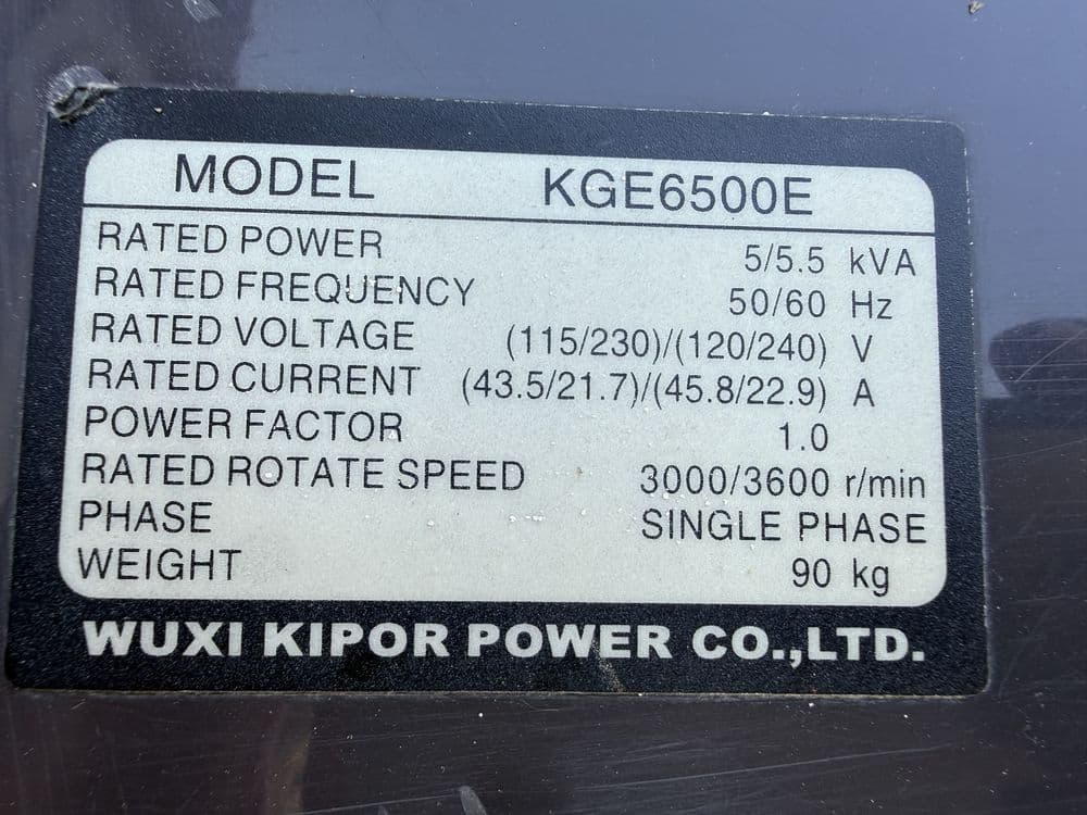 * KIPOR KGE 6500E оригинальный мощный генератор-движок в отличном сост — 6