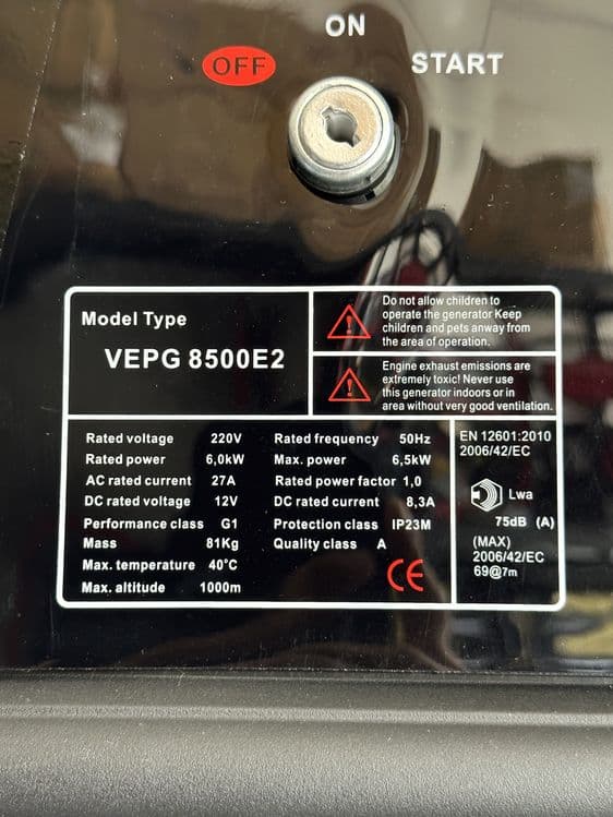 Generator генератор движок Covax 6,5kw — 3