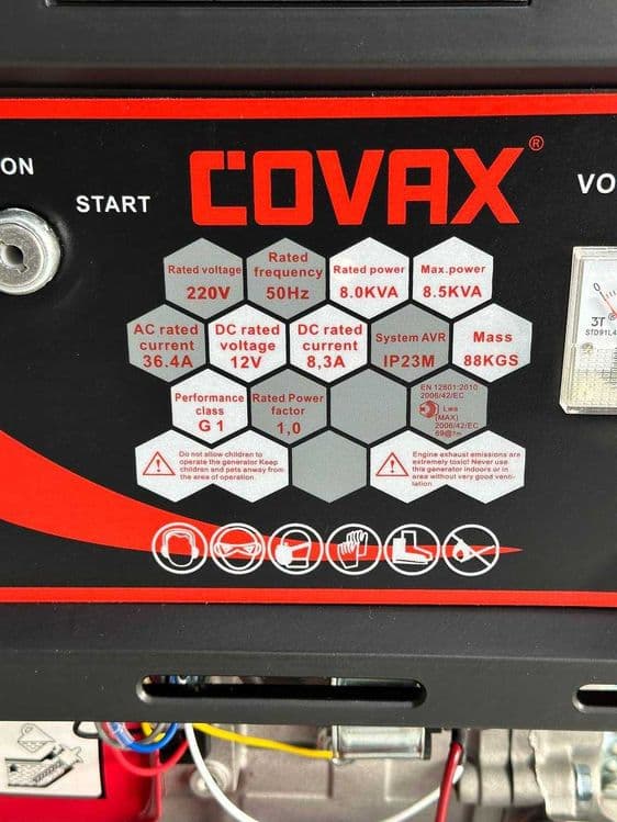 Generator Covax 8kw benzin — 2