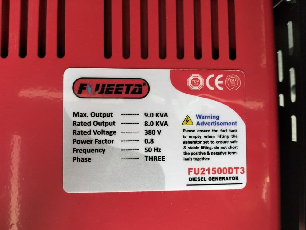Dizel generator FUJEETA 9 KV — 3
