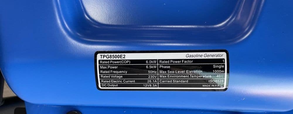 Generator TORXER 6,5 kv — 5