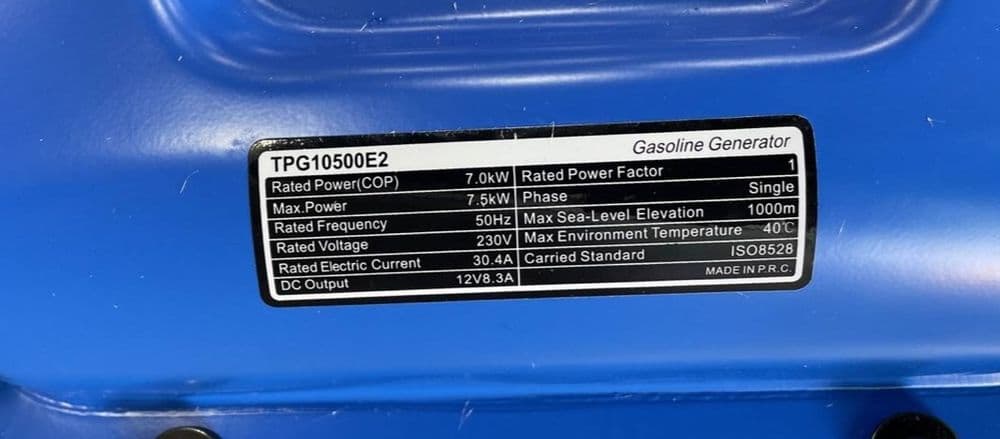 Generator TORXER 7,5 KV — 4