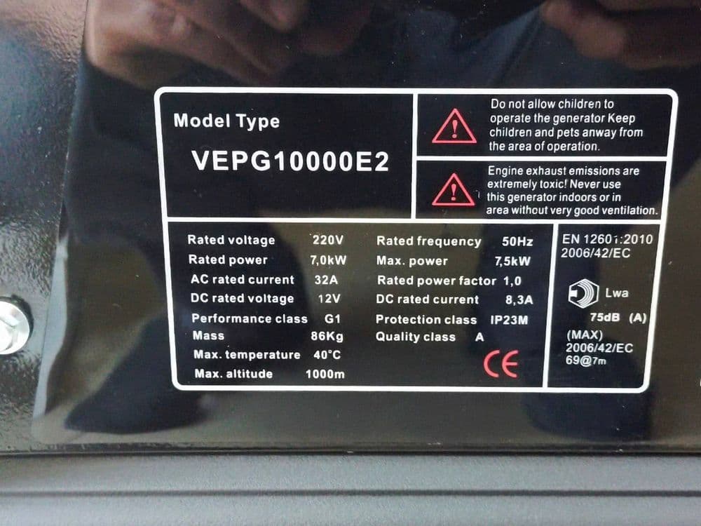 Generator COVAX 7,5kva — 3
