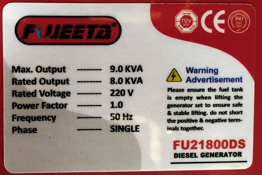 Generator FUJEETA 9 KV — 3