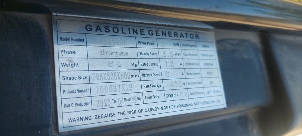 YD6600E 5.5 kW 3 fazali generator sotiladi — 3