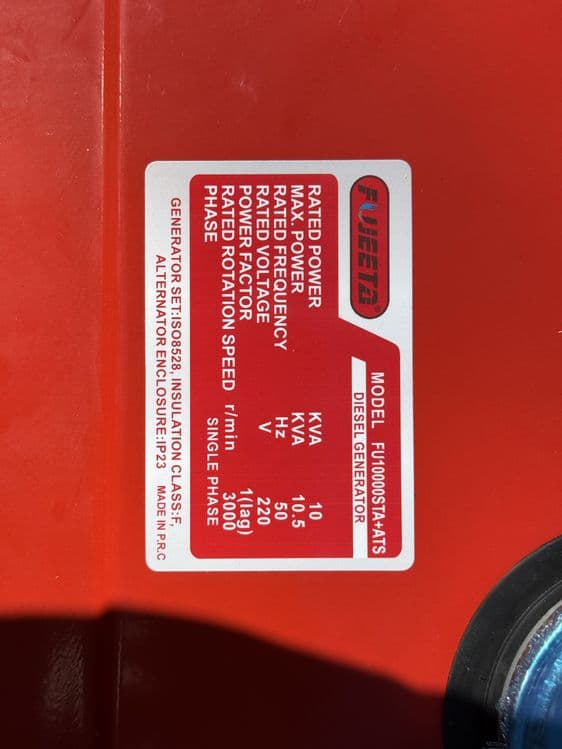 Generator FUJEETA 10.5KWA+ AVT 220V — 5