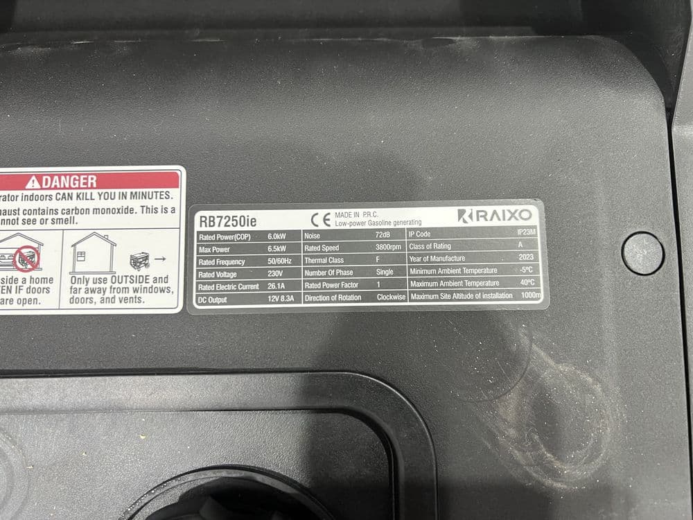 Generator 6.5kw invertir RAIXO — 4
