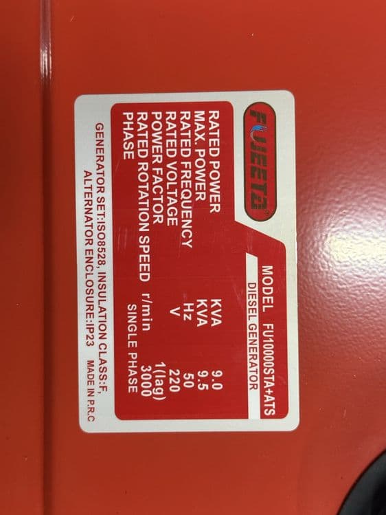 Generator fujeeta 10kw+AVR220V — 5
