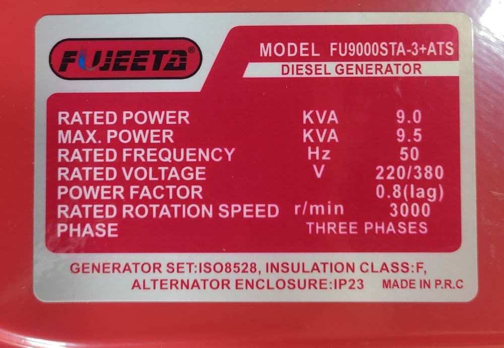 Generator fujeeta 10kwa+AVR 380V — 4
