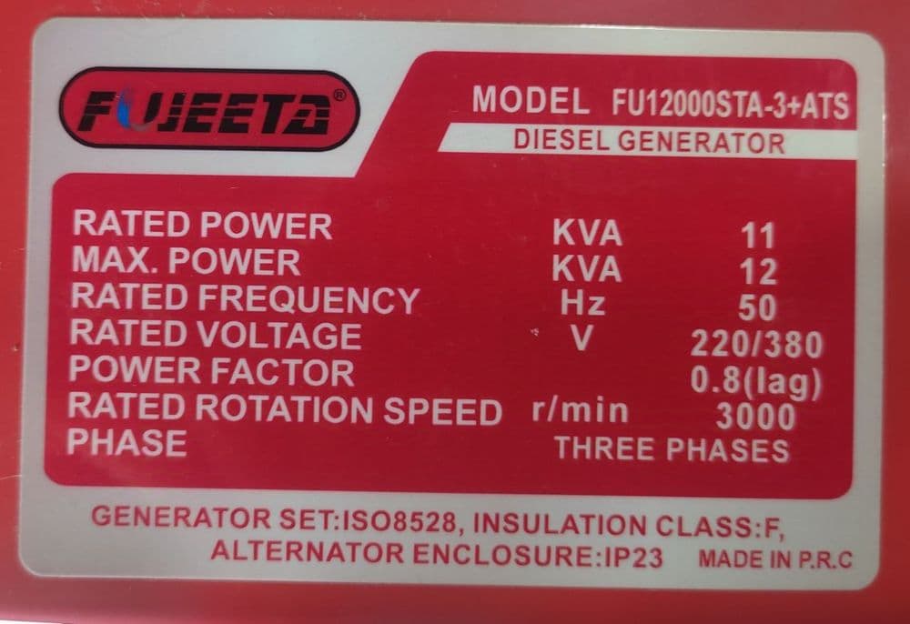 Generator FUJEETA 12 kva — 5