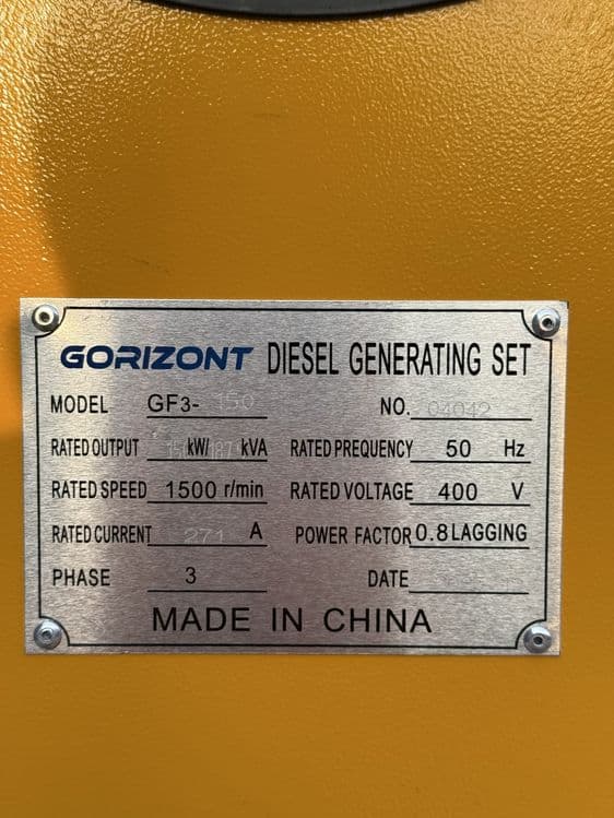 Generator 187.5kwa 150kw GARIZONT — 7
