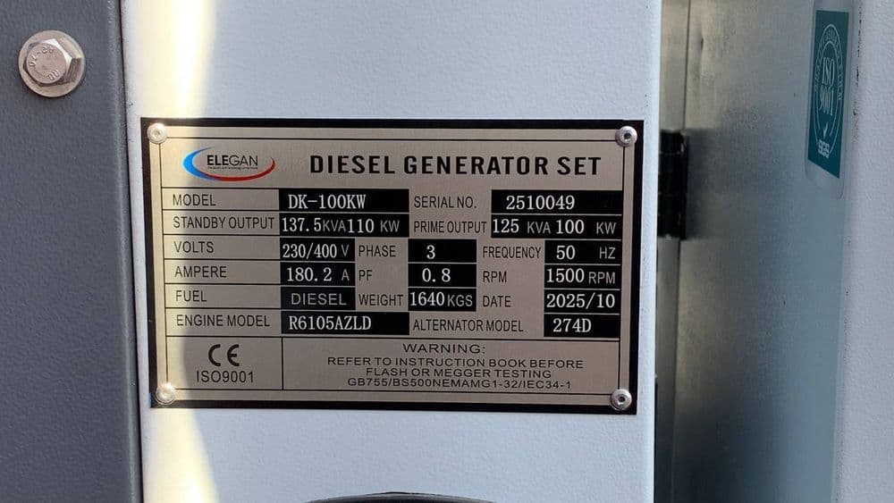 100 kw dizel generator — 2
