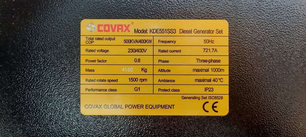 Дизельный Генератор 500 кВа 400 кВт COVAX & AZBNAVIGATOR — 2