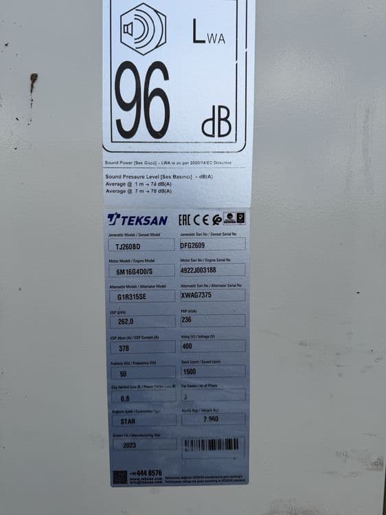 Дизелный генератор тўркия TEKSAN сотилади — 2