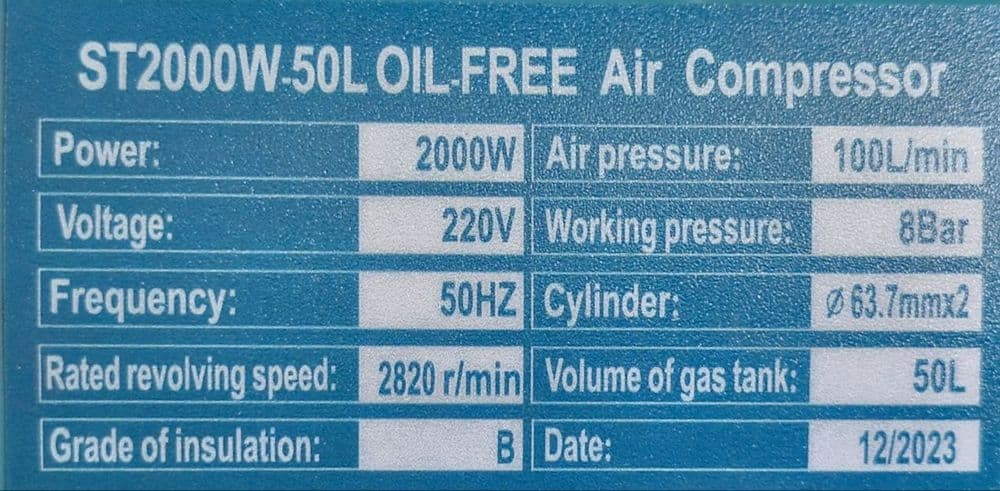 Зверь Штурм 50 L Безшумний Компрессор — 3