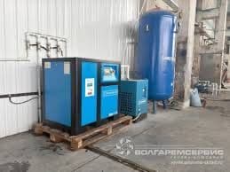 22 квт винтовой компрессор комплект 1000 л ресивер фильтр осушитель — 5