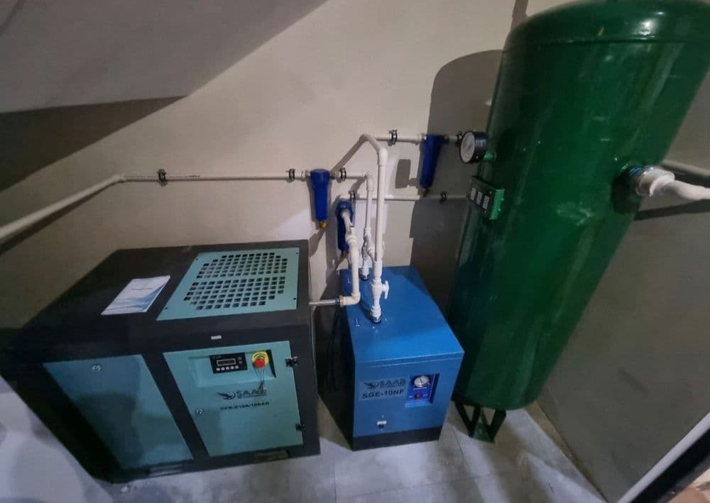 Vintovoy havo kompressor Saab винтовой воздушный компрессор  7.5kw 10B — 3