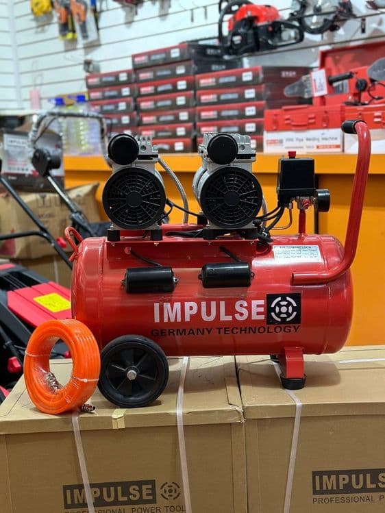 Компрессор (IMPULSE) Безмаслыный Безшумний Шумный компрессор — 4