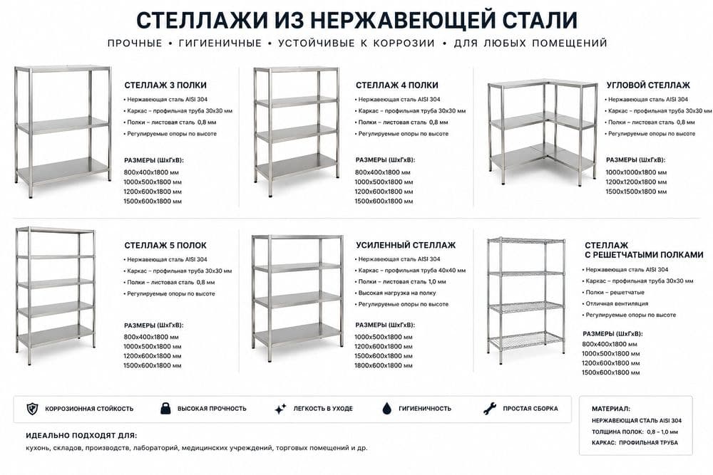 Столы, мойки, стеллажи и всё необходимое оборудование из нержавейки дл — 4