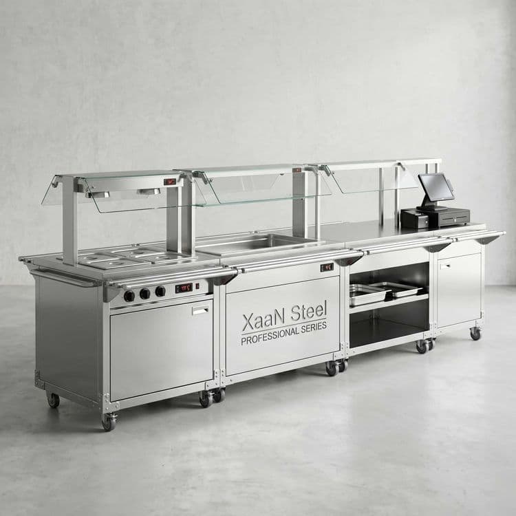Liniya razdachi nerjaveyka / Линия раздачи еды — XaaN Steel — 8