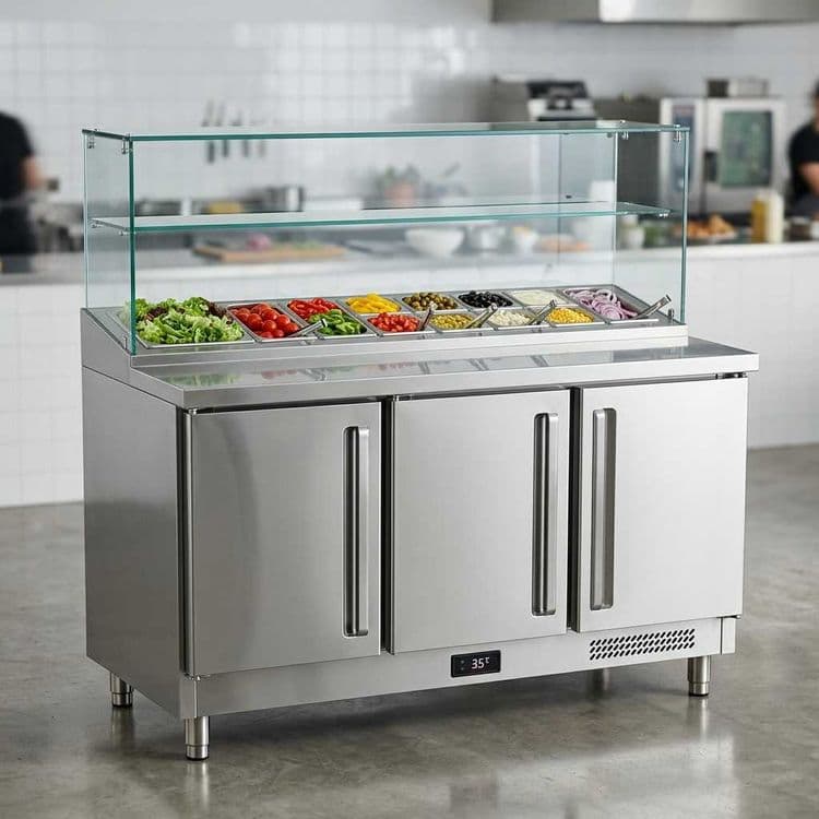 Салат-холодильник Premium 3 дв 1500x800x850/1350 Nerjaveyka Нержавейка — 1