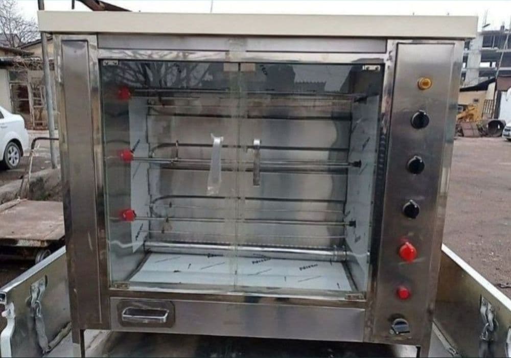 Grill aparat 3 sixli. elektronniy va gazli, tovuq va baliq pishirgich. — 2