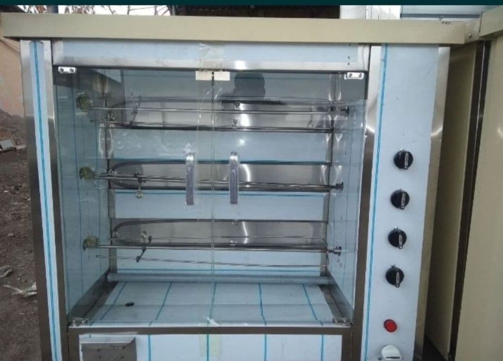 Grill aparat 3 sixli. elektronniy va gazli, tovuq va baliq pishirgich. — 3