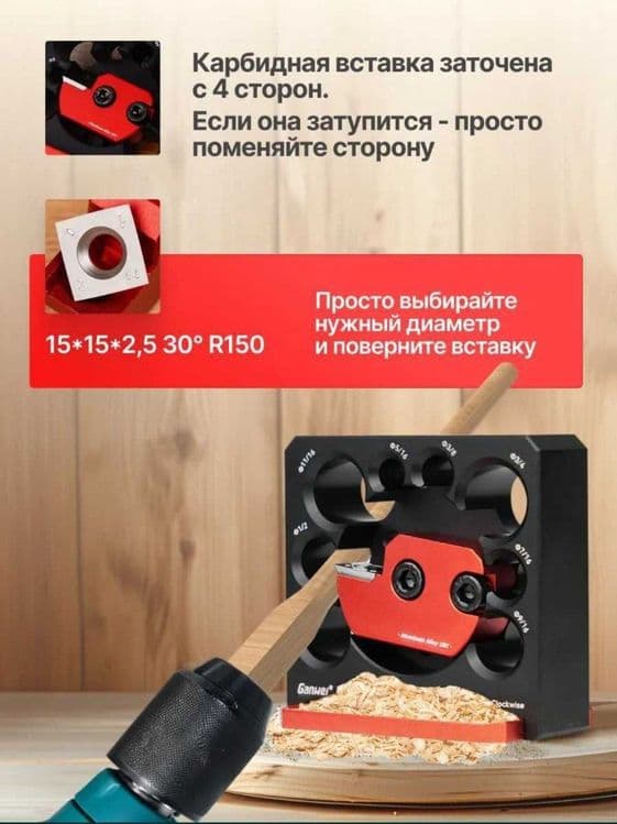 кондуктор  для изготовления круглых палочек. — 1