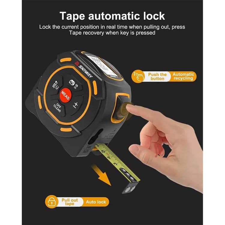 SNDWAY SW-TM40A — 2-in-1 Lazer masofa o‘lchagich + Ruletka — 4