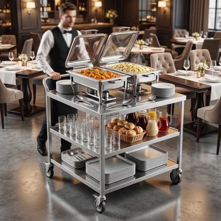 Nerjaveyka Нержавейка trolley / Сервировочная тележка для кафе — 8
