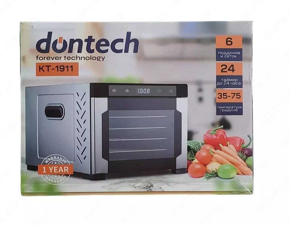 Аппарат для сушки овощей и фруктов DONTECH KT-1911 новая в упаковке. — 4