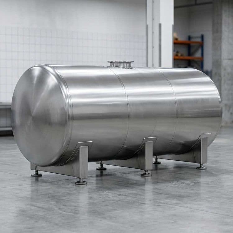 Емкость 2148 л Нержавейка 3 метра / Gorizontal sigim 2 tonna Бочка — 1
