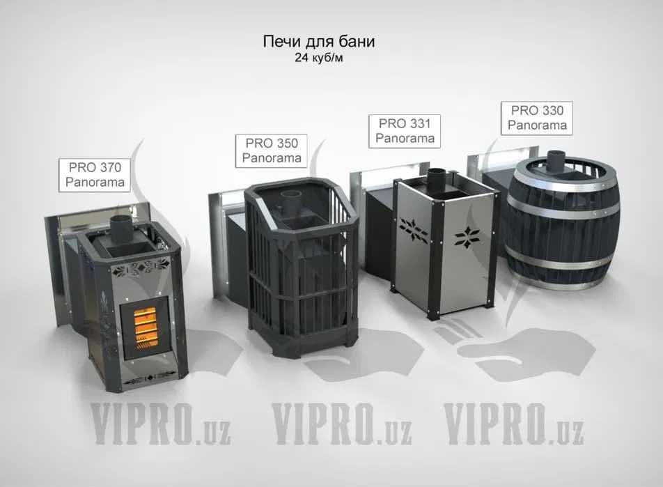Печь для бани,сауны PRO-370  на 24 куба, сауна, баня, хамам, отопление — 8