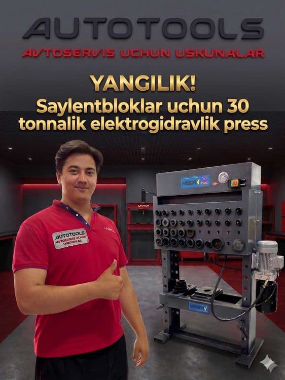 Saylentblok Bosadigan Elektrogidravlik Press 30 Tonnalik