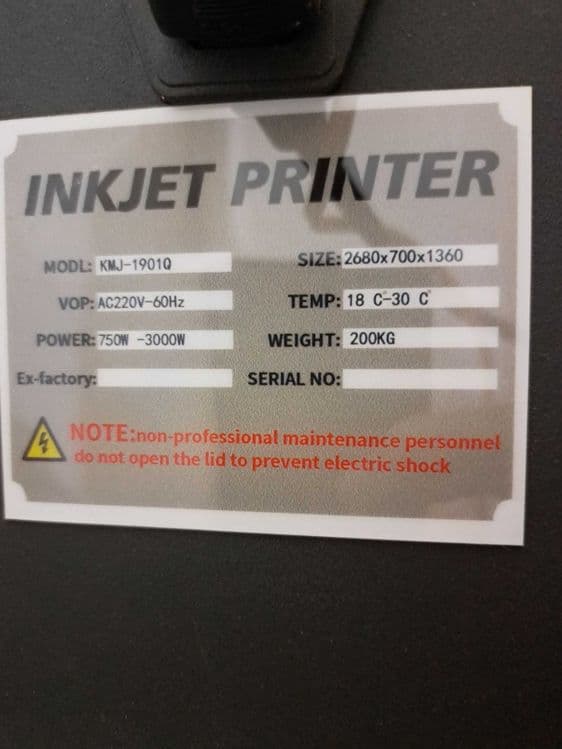 Широкоформатный Экосольвентный принтер Inkjet KMJ - 1901Q. — 3